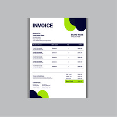 Minimal Corporate Business Invoice design template, vector illustration bill form price invoice, Creative invoice template vector,clean invoice template vector design,Invoice bill design template,Bill