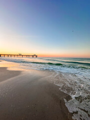 pretty sunset on the beach 