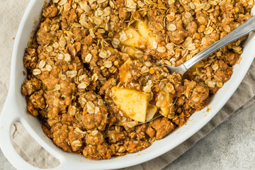 Homemade Autumn Apple Crisp Cobbler