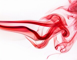 Naklejka premium Roter Rauch auf weißem Hintergrund