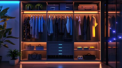 Smart Closet with Automated Lighting and Clothing Suggestions Integrating Fashion and Technology