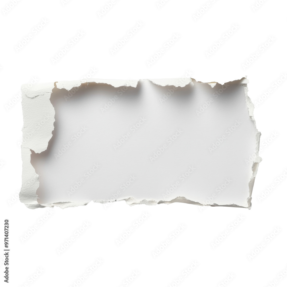Canvas Prints torn paper with a blank space for writing messages isolated transparent