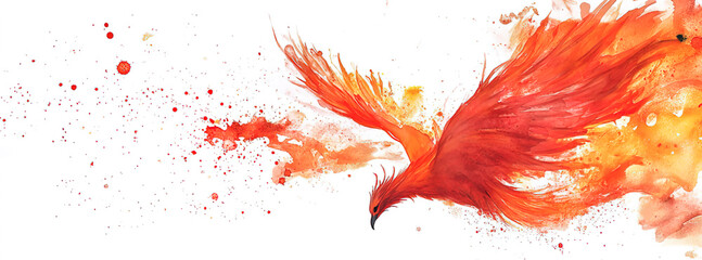 A phoenix rising from the ashes