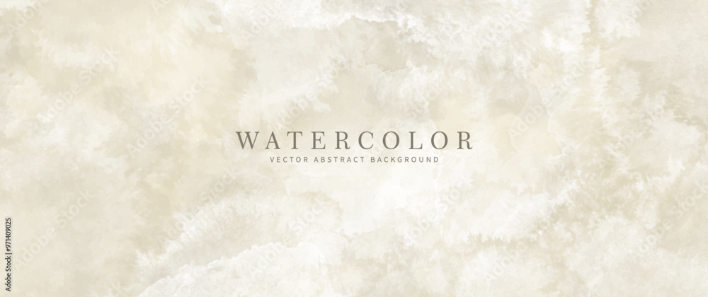 Wall mural Vector watercolor art background. Old paper. Marble. Stone. Beige watercolor texture for cards, flyers, poster, banner. Stucco. Wall. Brushstrokes and splashes. Painted template for design.