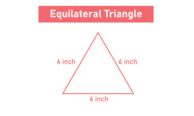 Equilateral triangle in mathematics. Up arrow triangle line vector icon.