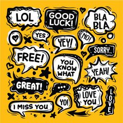 Obraz premium Grunge ABSTRACT set with dot pattern splash background distressed texture vintage effect