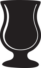 Silhouette of three empty wine glasses on a white background.