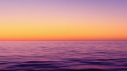 Fototapeta premium A serene ocean view at sunset, showcasing tranquil waves and a gradient sky.