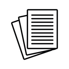 Stack Of Paper icon. isolated on white background. Simple and editable paper icons. Modern icon vector illustration. Paper documents icons. Linear File icons. Vector illustration. Eps file 47.