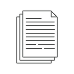 paper icon isolated on white background. Simple and editable paper icons. Modern icon vector illustration. Paper documents icons. Linear File icons. Vector illustration. Eps file 51.