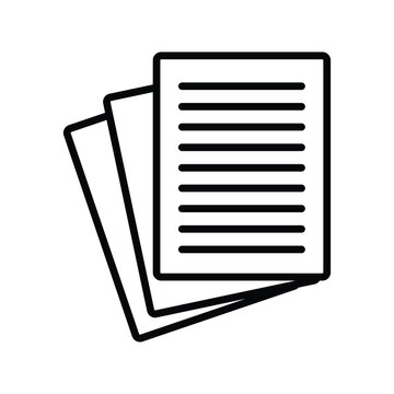 Stack Of Paper icon. isolated on white background. Simple and editable paper icons. Modern icon vector illustration. Paper documents icons. Linear File icons. Vector illustration. Eps file 47.