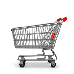 shopping cart isolated on white