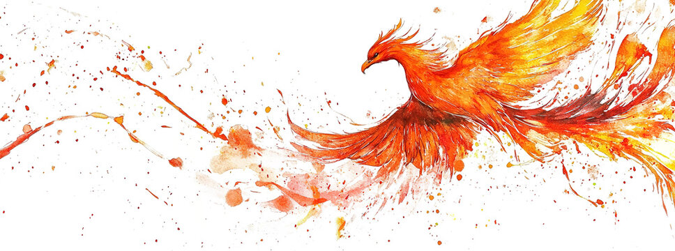 A phoenix rising from the ashes