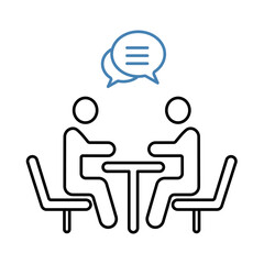 meeting concept line icon. Simple element illustration. meeting concept outline symbol design.