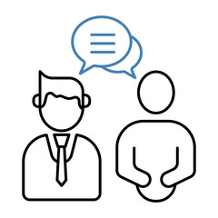 interview concept line icon. Simple element illustration. interview concept outline symbol design.