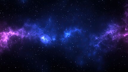 Obraz premium A cosmic view featuring vibrant nebulae and countless stars in a dark space background.