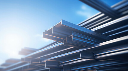 Obraz premium Steel Beams Reaching for the Sky