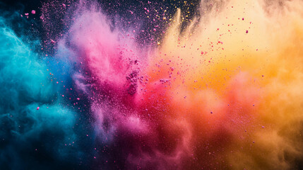Fototapeta premium Bursts of color powder