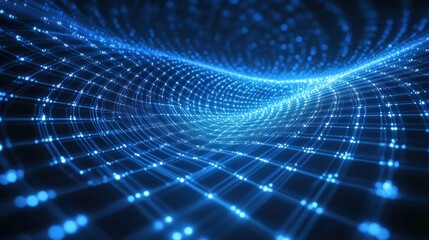 Naklejka premium Abstract Blue Network Background