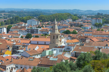 Obraz premium Cityscape Tomar with St. John Baptist Church