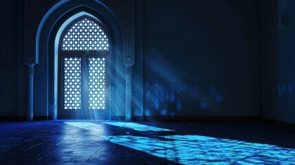 Mystical Light Through an Intricate Window