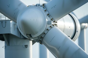 Close-Up of Wind Turbine Blades