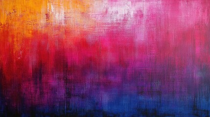 Fototapeta premium An abstract painting featuring a gradient of vibrant colors blending from orange to purple.