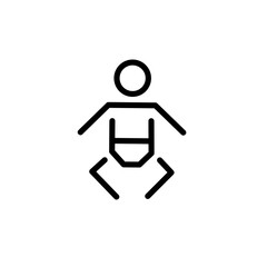 Toilet line icon set. WC outline sign. Man, woman, bathing symbol