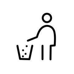 Toilet line icon set. WC outline sign. Man, woman, bathing symbol