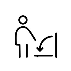 Toilet line icon set. WC outline sign. Man, woman, bathing symbol