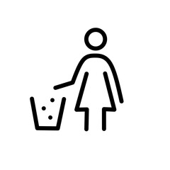 Toilet line icon set. WC outline sign. Man, woman, bathing symbol