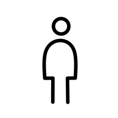 Toilet line icon set. WC outline sign. Man, woman, bathing symbol