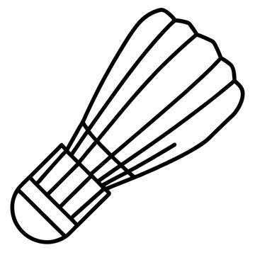 recommend clip art: shuttlecock outline coloring book page line art drawing