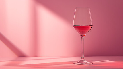 A wine glass, soft lighting and shadowing in the style of the product