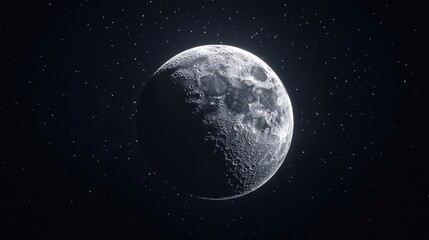 Fototapeta premium The Moon Against Starry Sky