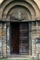 entrance door to the church of Sant Feliu de Vilac, Vielha, Lleida