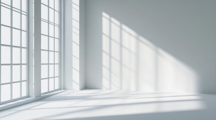 Minimal Light Gray Background. Soft Shadows for Product Presentation