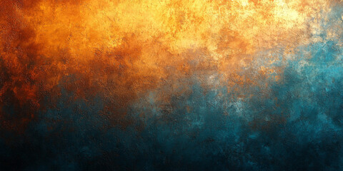 Obraz premium Abstract textured background in warm orange and cool blue tones.