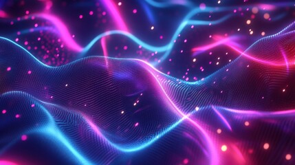 Obraz premium Colorful Neon Waves