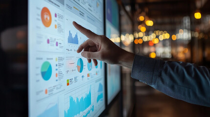 Hand touch visual screen to customize marketing campaigns based on customer data in CRM.