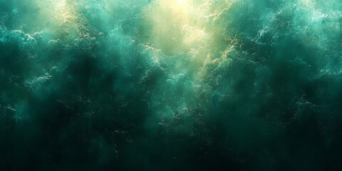 Fototapeta premium Abstract underwater scene with light shining down through the water.