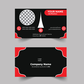 Recent Creative Corporate Red White Present Design Elegant Modern Luxury Fleshpots Personal Visiting Card Black Company Logo Clean Futuristic Double-sided Modern Professional Business Card Template 