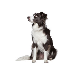 Fototapeta premium Border Collie Dog Sitting and Looking Up