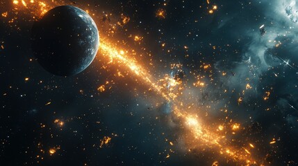 Obraz premium Cosmic Collision