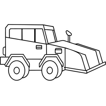 recommend clip art: snow plow machine outline coloring book page line art drawing