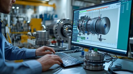 Fluid Mechanics Engineer  flow  design Engineer s hands sketching fluid flow patterns on a blueprint