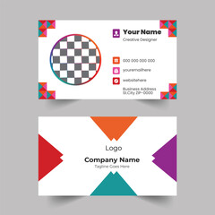 Modern Professional Business Card Template Elegant Modern Recent Creative Corporate Present Design  Fleshpots Personal visiting card with company logo Clean Futuristic Double-sided visiting card
