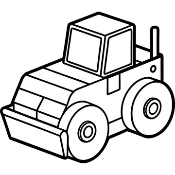 black and white road roller clip art preview