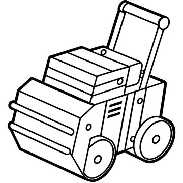 recommend clip art: soil compactor machine outline coloring book page line art drawing