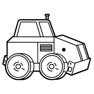 recommend clip art: soil compactor machine outline coloring book page line art drawing